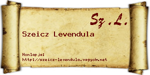 Szeicz Levendula névjegykártya